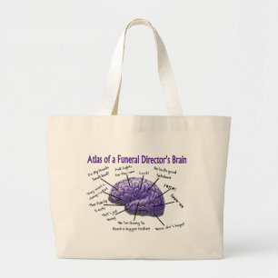 Grand Tote Bag Conception drôle de cerveau de directeur des
