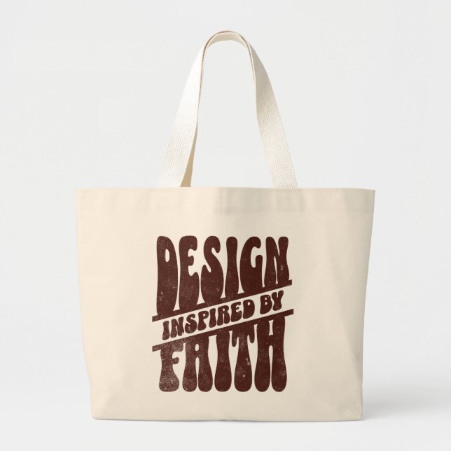 Grand Tote Bag Conception inspirée par la foi (Devant)