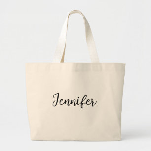 Grand Tote Bag Conception personnalisée, texte personnalisé Grand