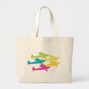 Grand Tote Bag Conception punk vintage d'avion d'appui vertical