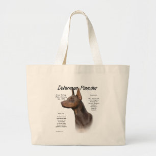Grand Tote Bag Conception (rouge) d'histoire de Pinscher de