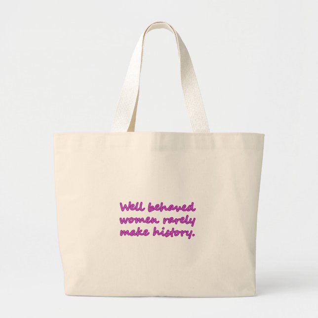 Grand Tote Bag Conception sarcastique bien comportée de femmes (Devant)