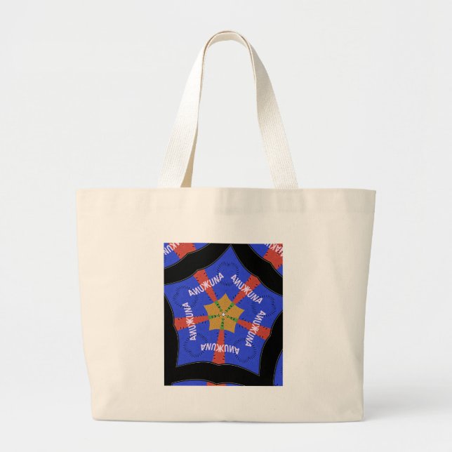 Grand Tote Bag Conception Tribale Africaine : Hakuna Matata (Devant)