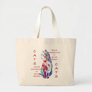 Grand Tote Bag Conceptions de chat de Paisley