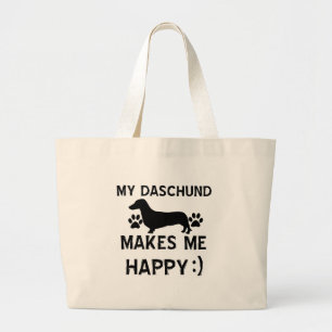 Grand Tote Bag Conceptions de chien de Daschund