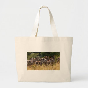 Grand Tote Bag Concevez votre propre migration de zèbres magnifiq