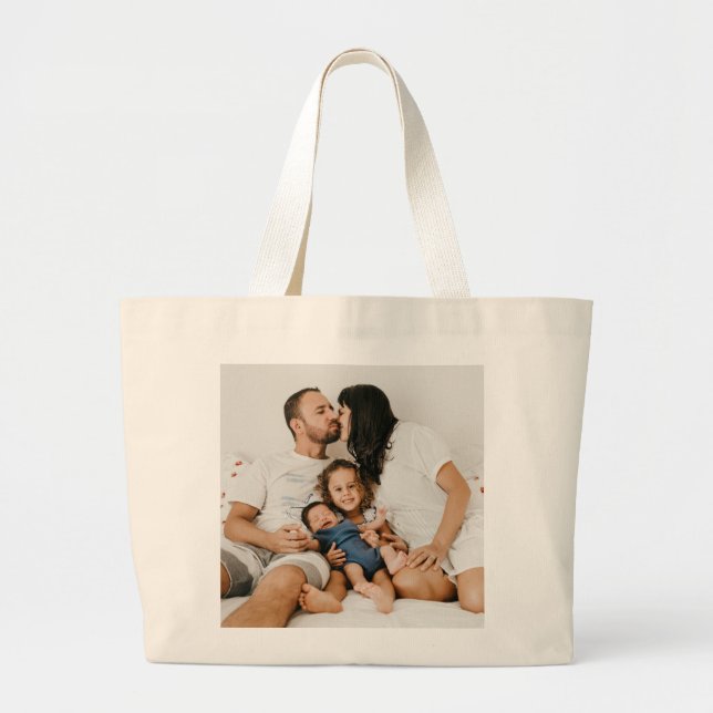 Grand Tote Bag Concevez votre propre photo personnalisée (Devant)