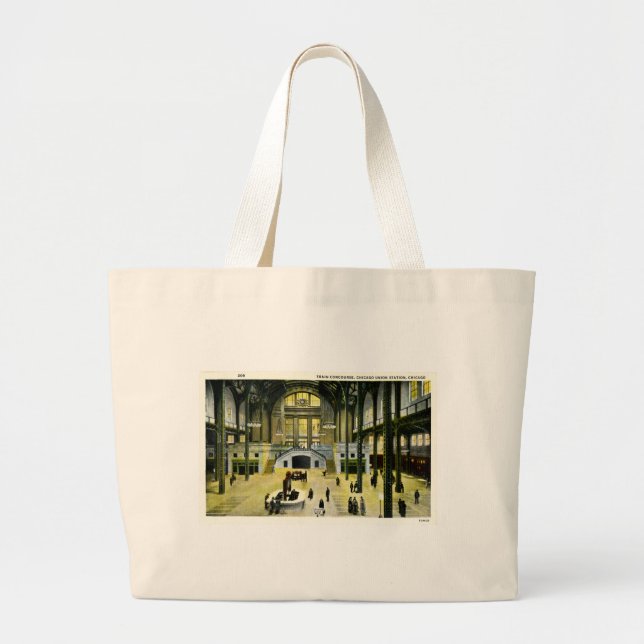 Grand Tote Bag Concours de train, cru de station des syndicats de (Devant)