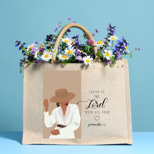 Grand Tote Bag Confiance dans le Seigneur Christian Woman (Créateur téléchargé)