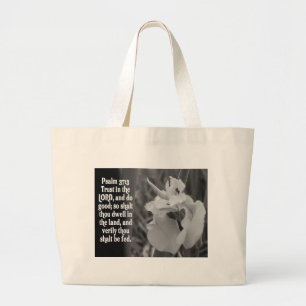 GRAND TOTE BAG CONFIANCE DE 37:3 DE PSAUME D'ÉCRITURE SAINTE DE