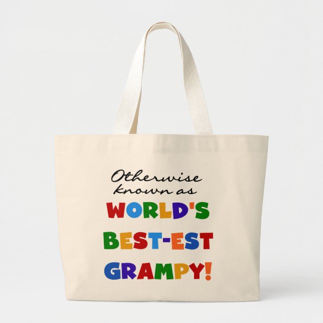 Grand Tote Bag Connu par ailleurs comme le meilleur cadeau Grampy (Devant)