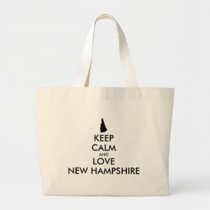 Grand Tote Bag CONSERVER CALME et AMOUR NOUVEAU HAMPSHIRE
