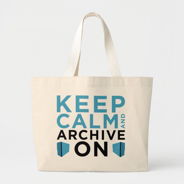 Grand Tote Bag Conserver le calme et l'archivage (Devant)