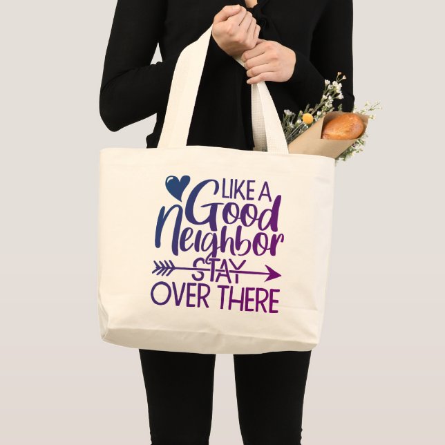 Grand Tote Bag Conserver ou créer votre propre texte et design :  (Devant (produit))