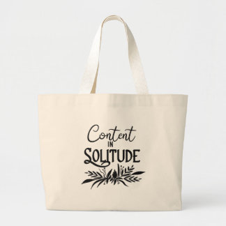Grand Tote Bag Contenu en solitude