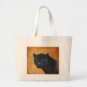 Grand Tote Bag Cool Black Jaguar Panther Faune Big Cat