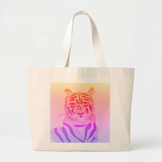 Grand Tote Bag Cool Tiger Fourre-tout (Devant)