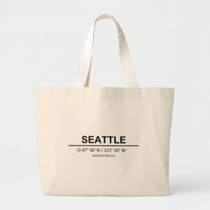Grand Tote Bag Coordonnées Seattle