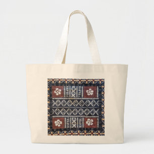 Grand Tote Bag Copie Fourre-tout de tissu de Tapa des Fidji