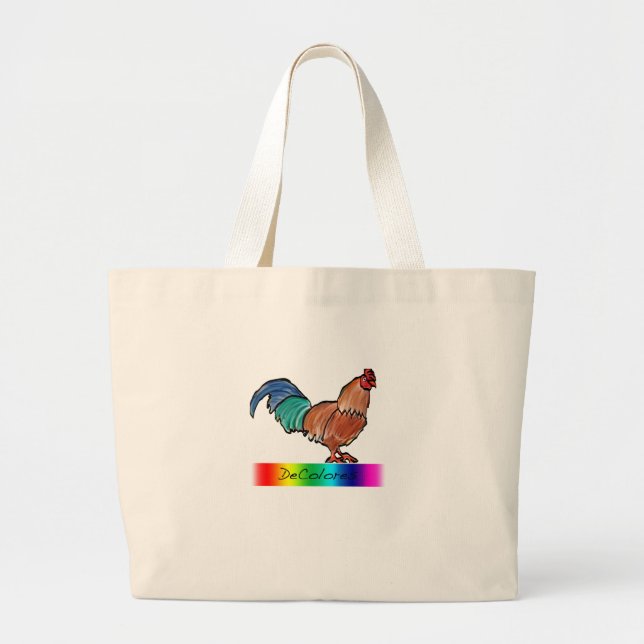 Grand Tote Bag Coq de DeColores (Devant)