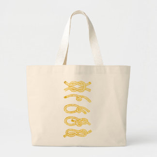 Grand Tote Bag Corde nautique Fourre-tout d'or
