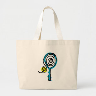 Grand Tote Bag Corde spirale de tennis colorée
