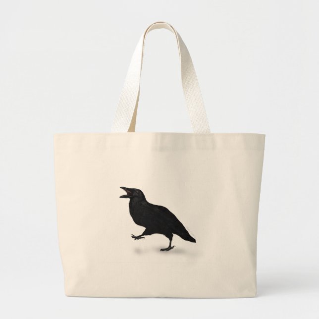 Grand Tote Bag Corneille de Sqwarking (Devant)