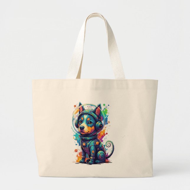 Grand Tote Bag Cosmic Pup Astronaut - Tote (Devant)