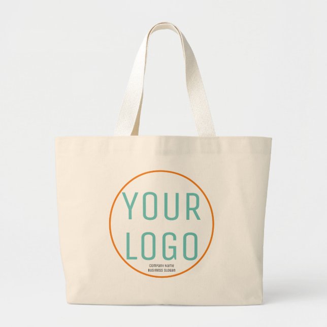 Grand Tote Bag Coton fait sur commande personnalisé de logo (Devant)