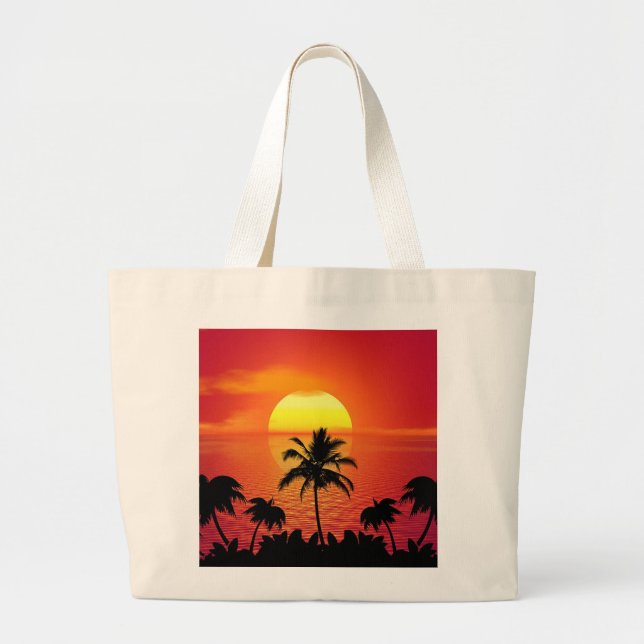Grand Tote Bag Coucher de soleil (Devant)
