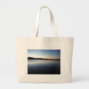 Grand Tote Bag Coucher de soleil sur le lac Arrowhead