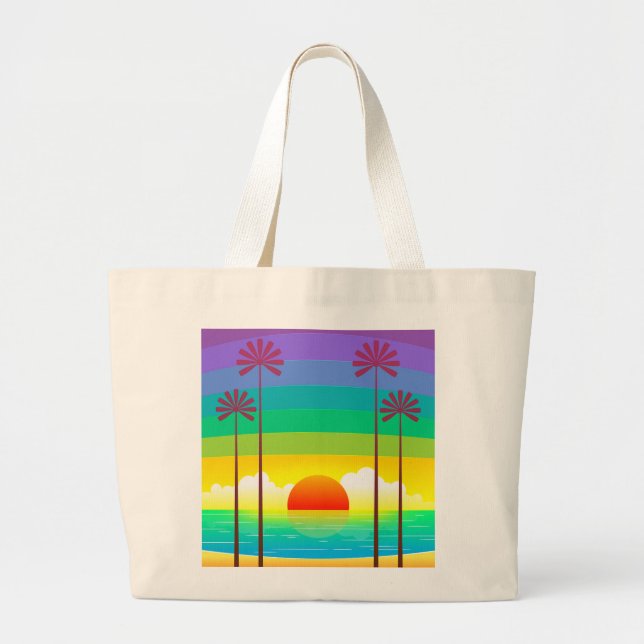 Grand Tote Bag Coucher du soleil (Devant)