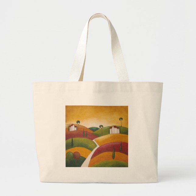 Grand Tote Bag Couleurs de la Toscane (Devant)
