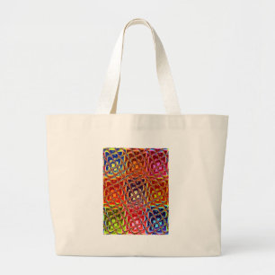 Grand Tote Bag Couleurs spéciales Noël Père Noël neige HoHoho Pop