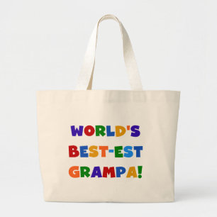 Grand Tote Bag Couleurs vives les meilleurs cadeaux de Grampa au