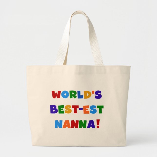 Grand Tote Bag Couleurs vives Meilleurs Tshirts Nanna (Devant)