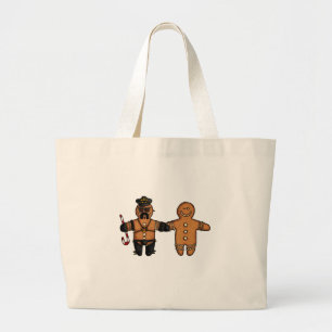 Grand Tote Bag couples gais de pain d'épice