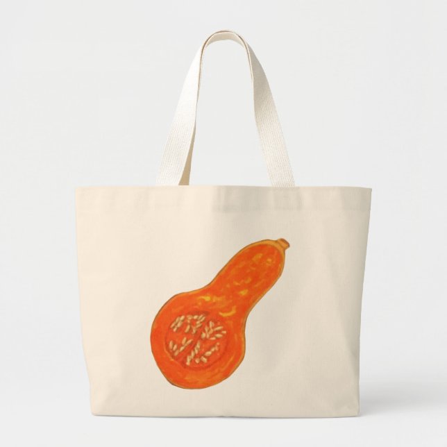 Grand Tote Bag Courge de Butternut Fourre-tout (Devant)