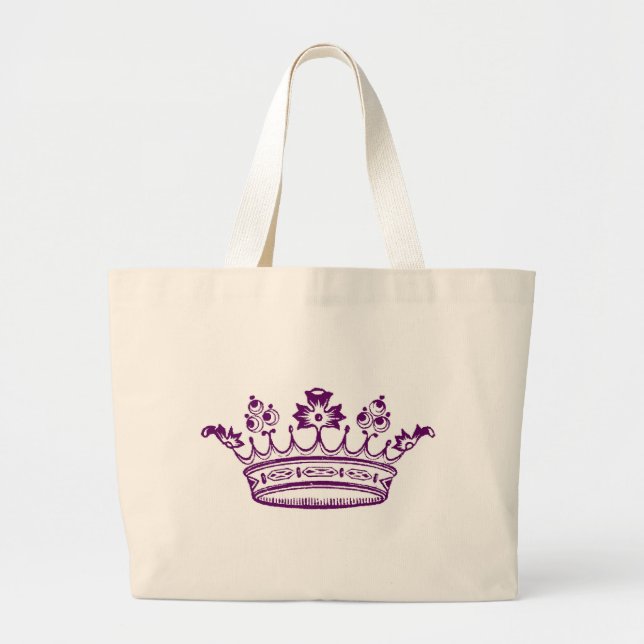 Grand Tote Bag Couronne de pourpre royal (Devant)