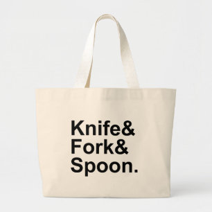 Grand Tote Bag Couteau Fourchette Cuillère Ustensiles pour Mang