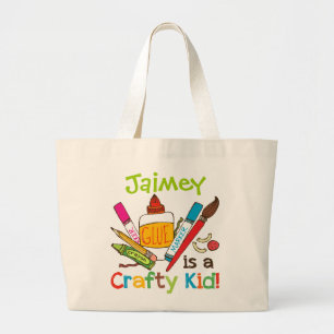 Grand Tote Bag Coutume astucieuse d'enfant