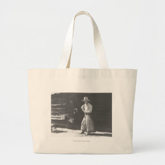 Grand Tote Bag Cowboy mangeant d'un beurre d'arachide Can. de