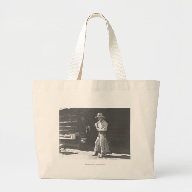 Grand Tote Bag Cowboy mangeant d'un beurre d'arachide Can. de (Devant)