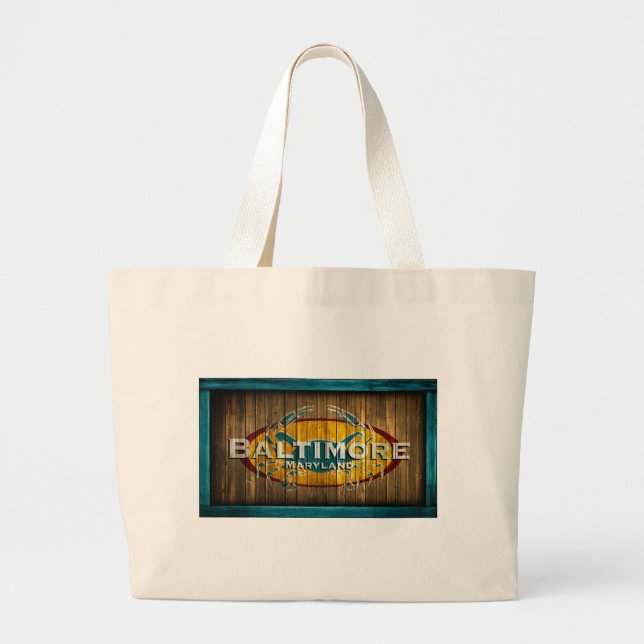 Grand Tote Bag Crabe de Baltimore (Devant)