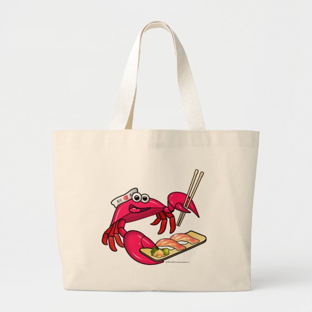 Grand Tote Bag Crabe de sushi (Devant)
