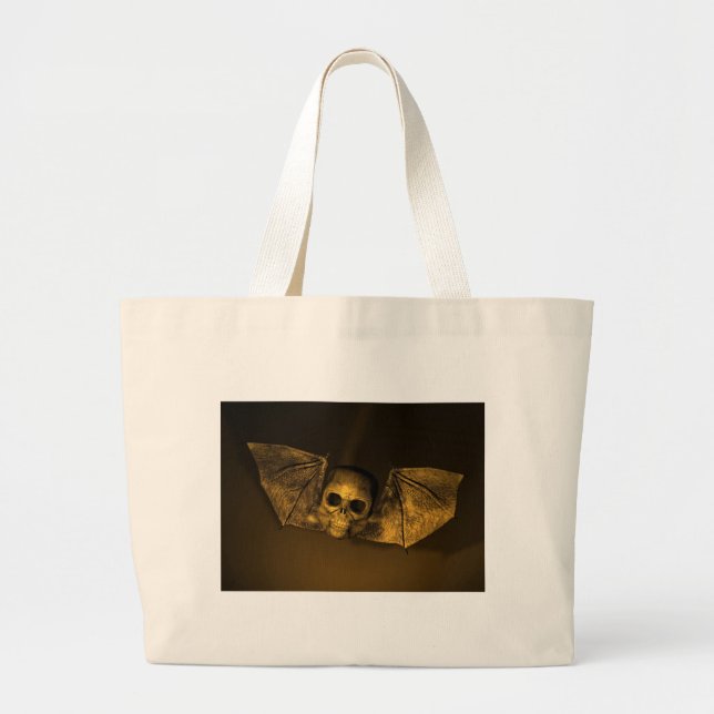 Grand Tote Bag Crâne de chaume (Devant)