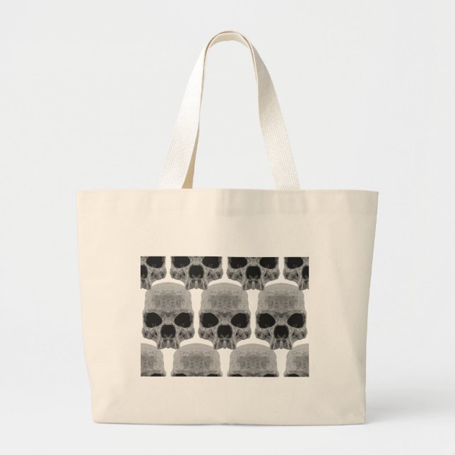 Grand Tote Bag crâne de goth (Devant)