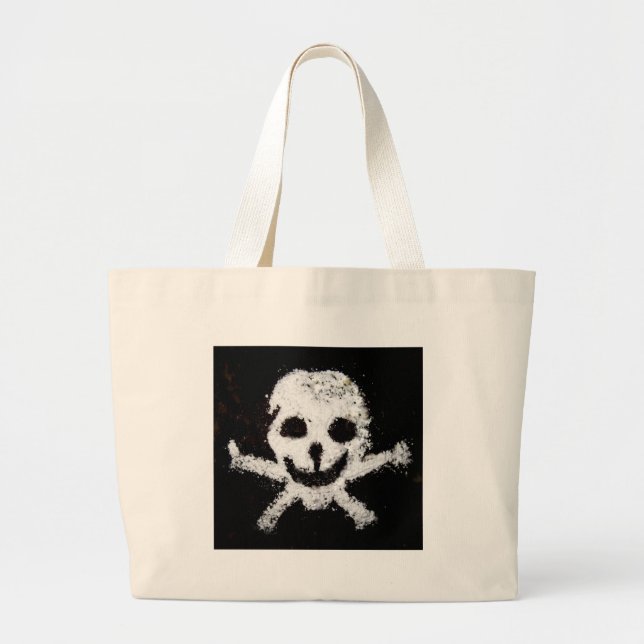 Grand Tote Bag Crâne et os croisés (Devant)