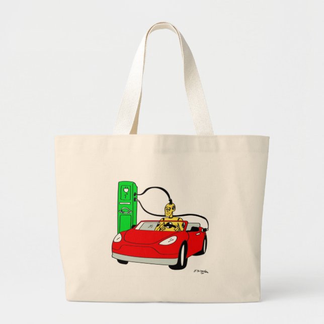 Grand Tote Bag Crash Test Dummy & Car Recharging (Devant)