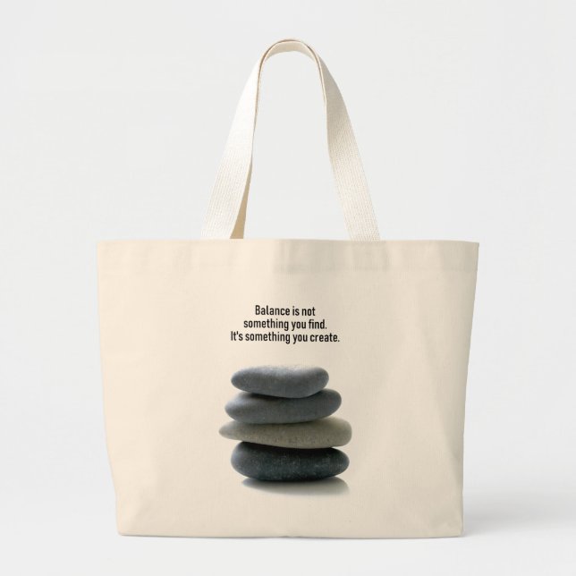 Grand Tote Bag Créer un jeu d'équilibre Fourre-tout (Devant)